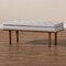 Baxton Studio Arne Mid-Century Beige Upholstered Walnut Finished Bench 159-9836 - alternate 7